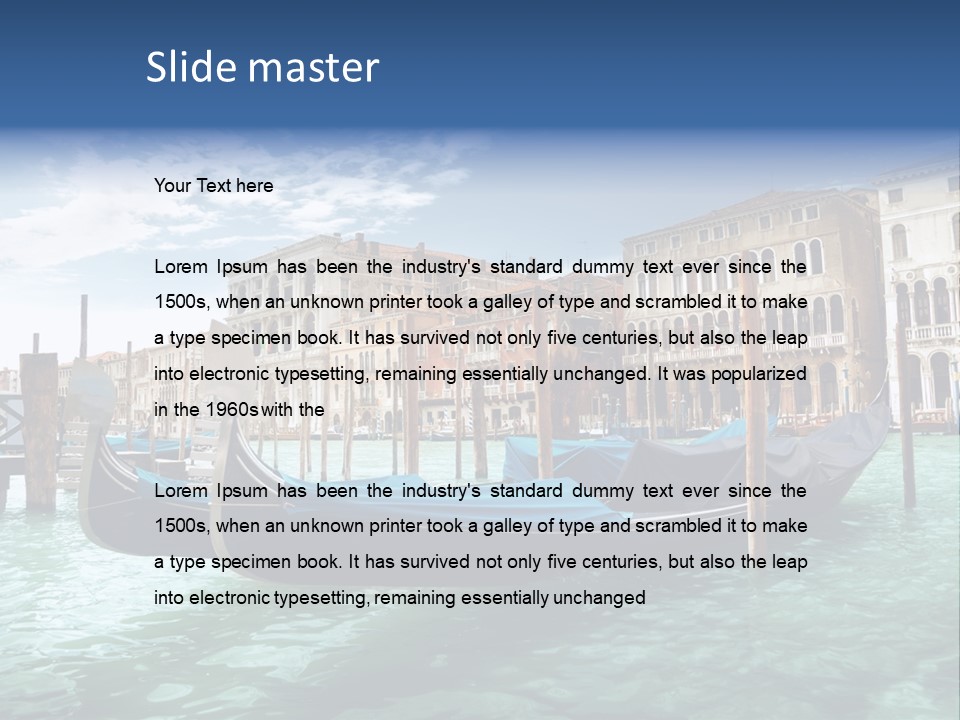 Boat Gondolier Architecture PowerPoint Template