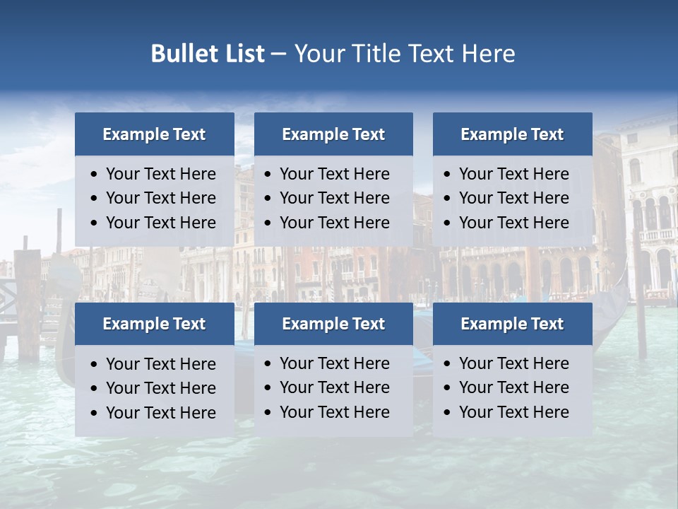 Boat Gondolier Architecture PowerPoint Template