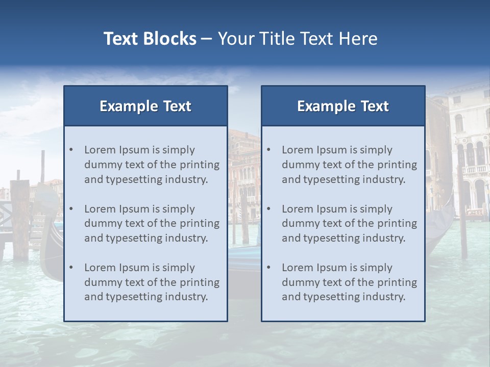 Boat Gondolier Architecture PowerPoint Template