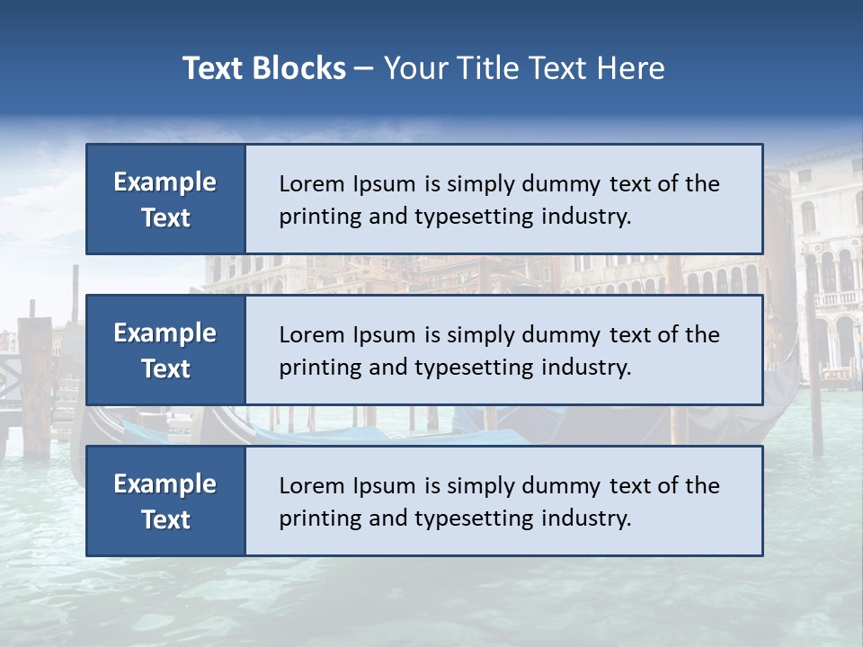 Boat Gondolier Architecture PowerPoint Template