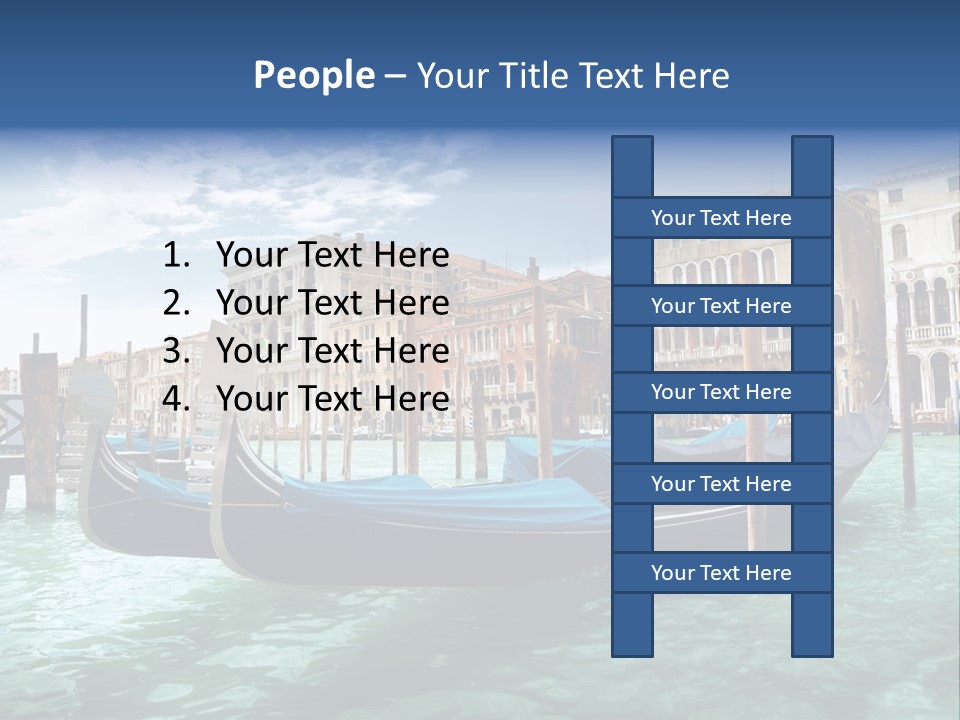 Boat Gondolier Architecture PowerPoint Template