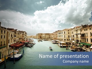 Street Adriatic Venice PowerPoint Template