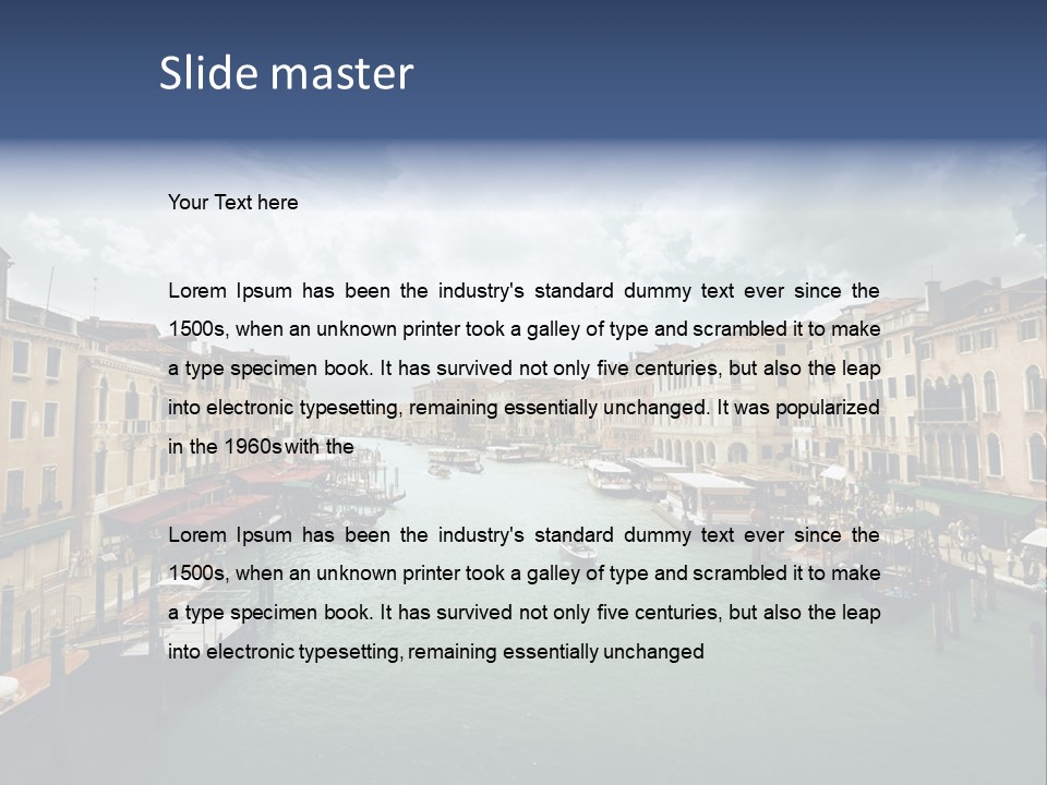 Street Adriatic Venice PowerPoint Template