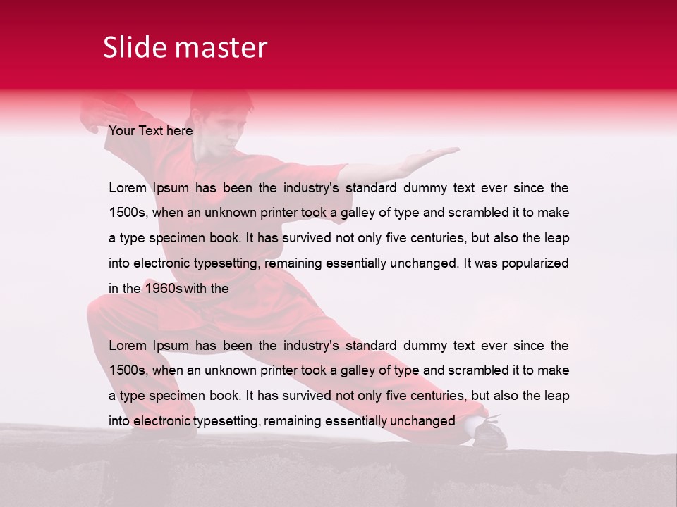 Man Movement Fighter PowerPoint Template