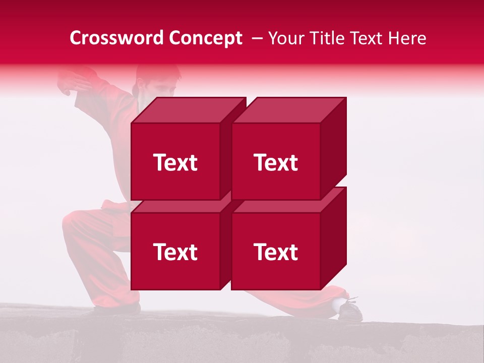 Man Movement Fighter PowerPoint Template