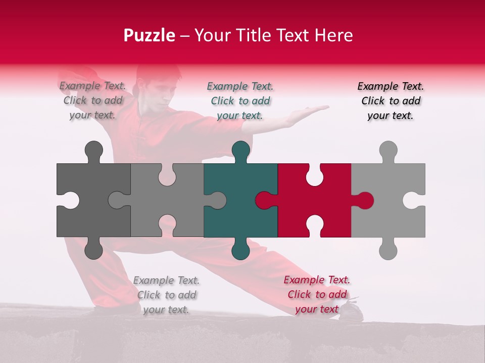 Man Movement Fighter PowerPoint Template