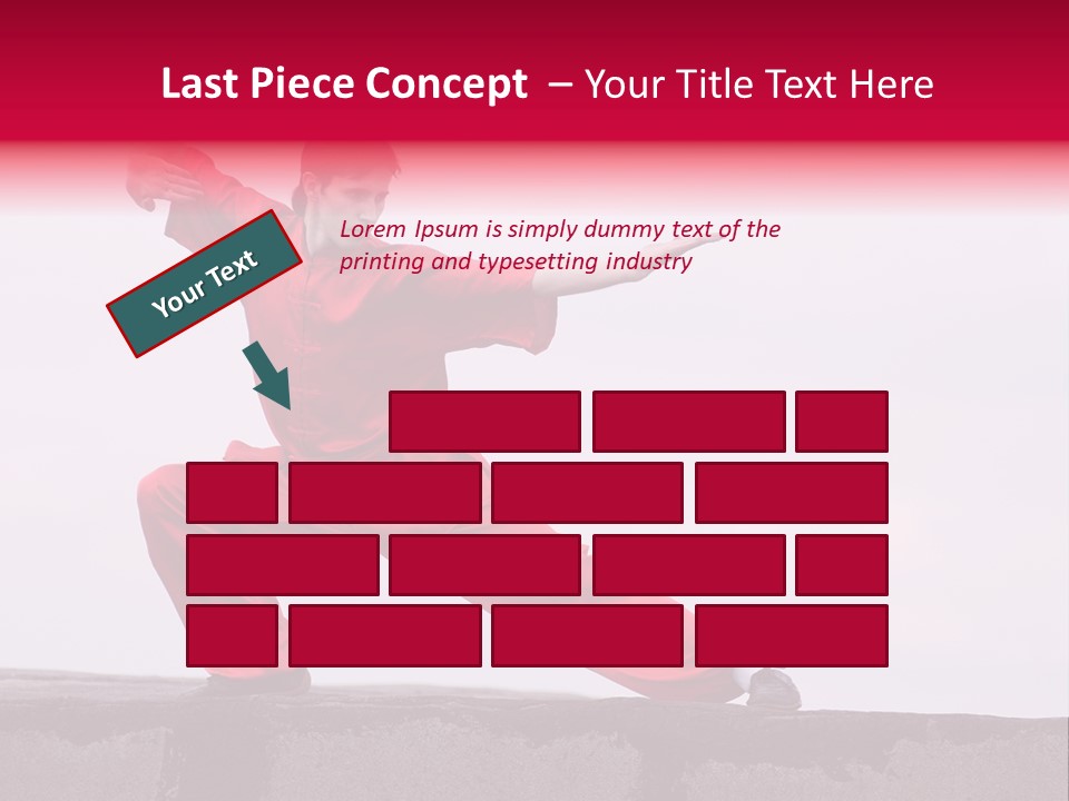 Man Movement Fighter PowerPoint Template