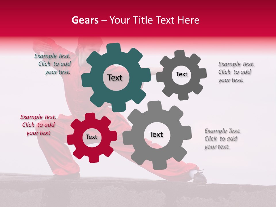 Man Movement Fighter PowerPoint Template