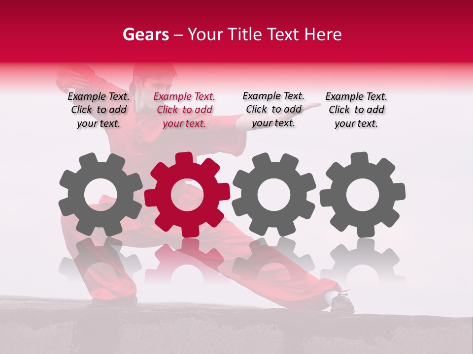 Man Movement Fighter PowerPoint Template