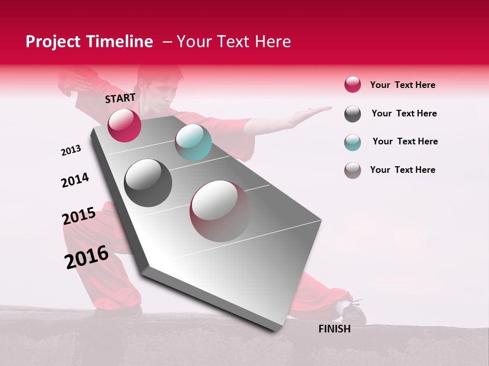 Man Movement Fighter PowerPoint Template