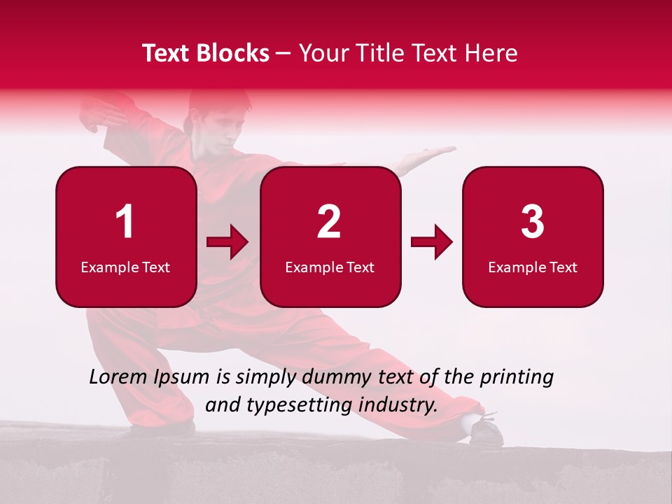 Man Movement Fighter PowerPoint Template
