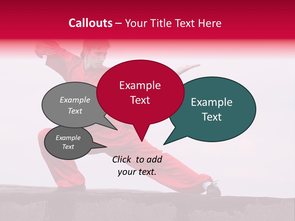 Man Movement Fighter PowerPoint Template