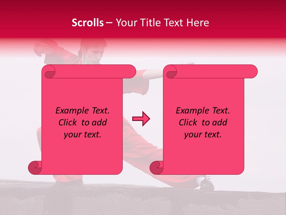 Man Movement Fighter PowerPoint Template