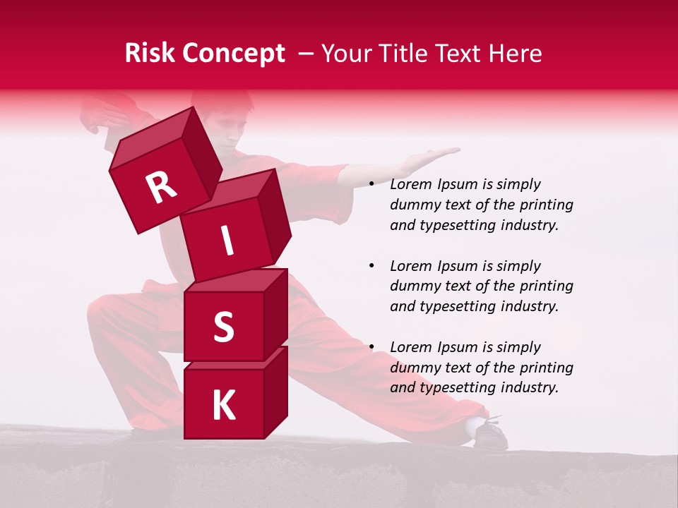 Man Movement Fighter PowerPoint Template