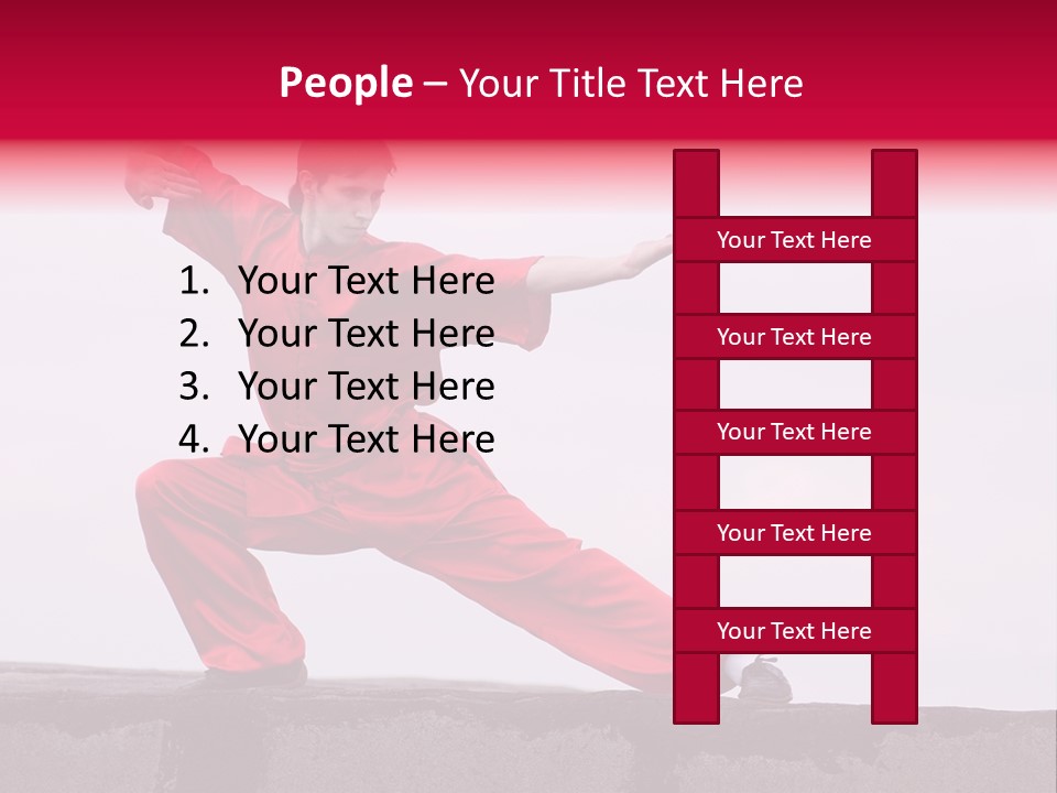 Man Movement Fighter PowerPoint Template
