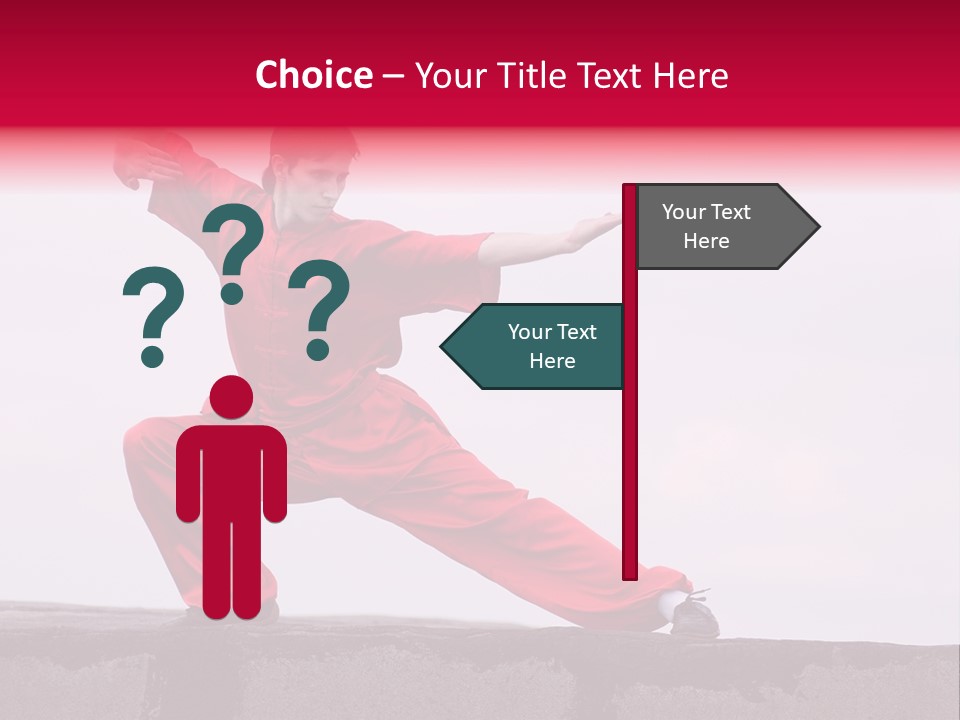 Man Movement Fighter PowerPoint Template