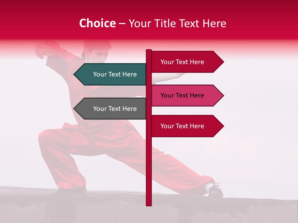 Man Movement Fighter PowerPoint Template