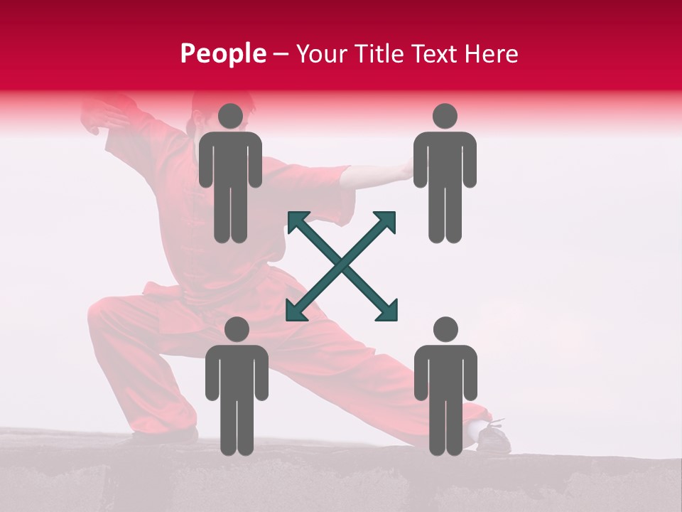 Man Movement Fighter PowerPoint Template