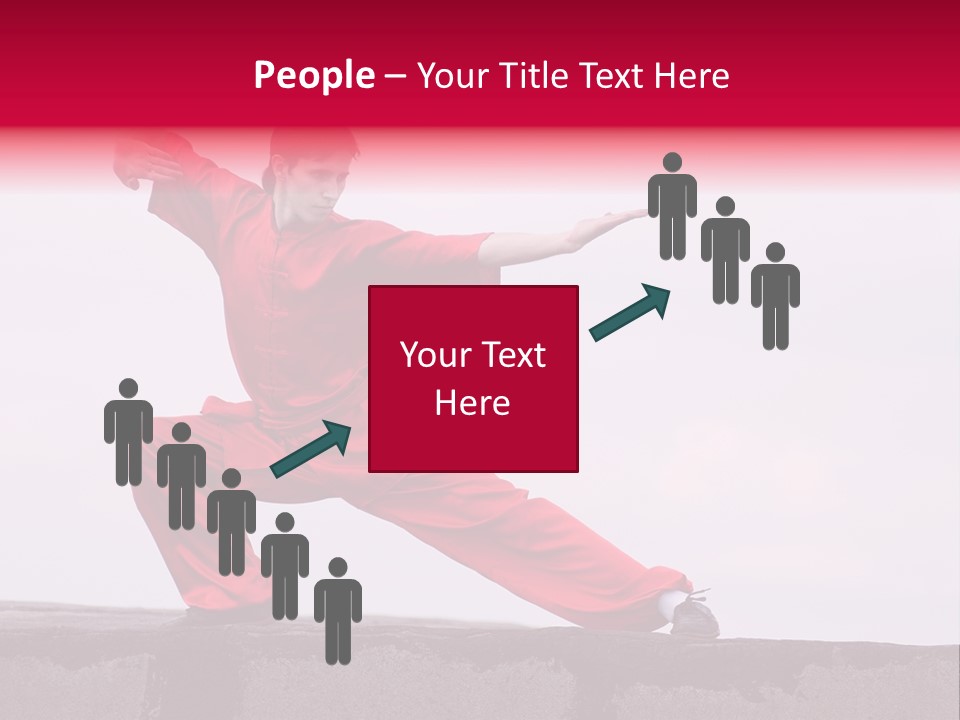 Man Movement Fighter PowerPoint Template