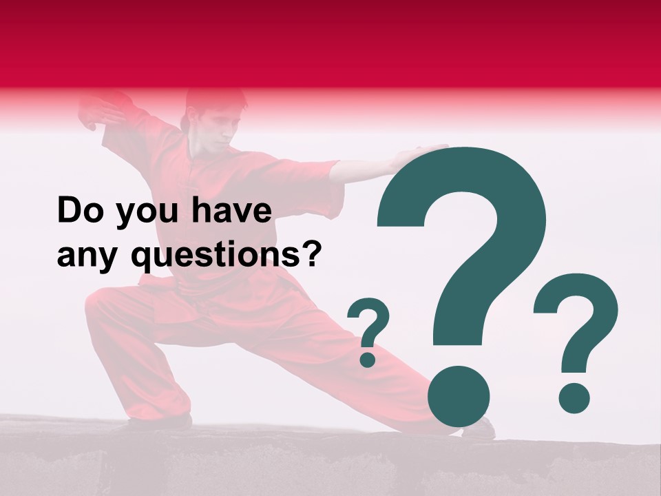 Man Movement Fighter PowerPoint Template