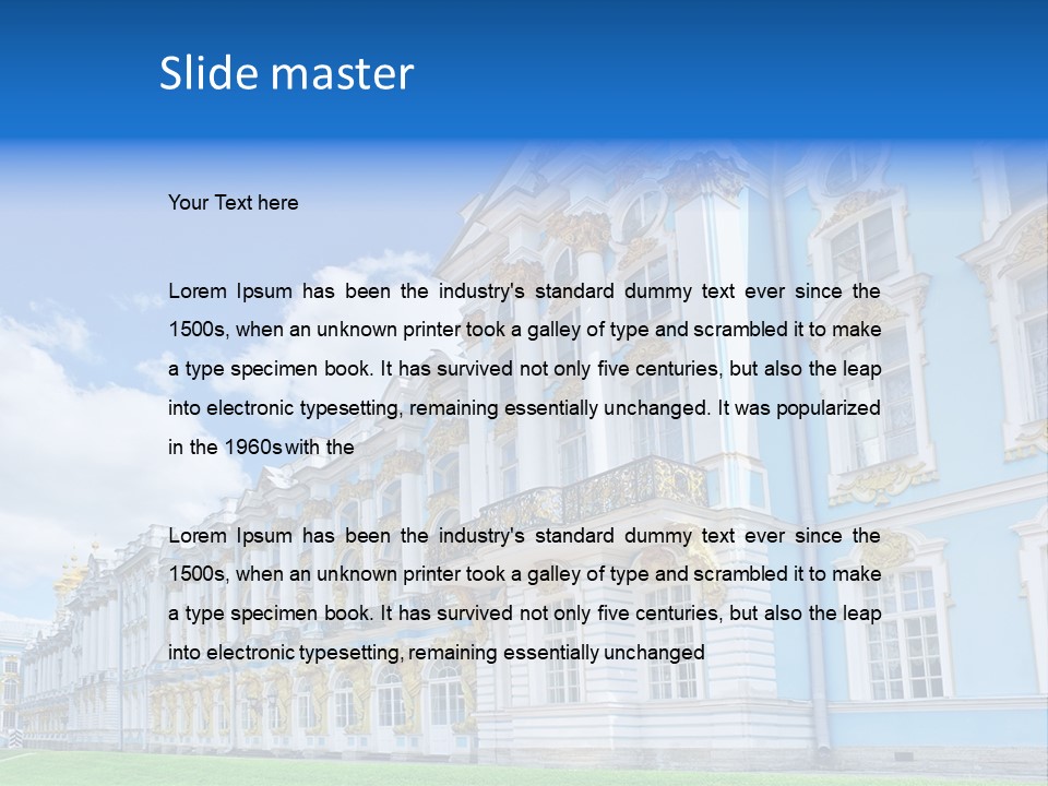 Blue Aristocratic Catherine PowerPoint Template