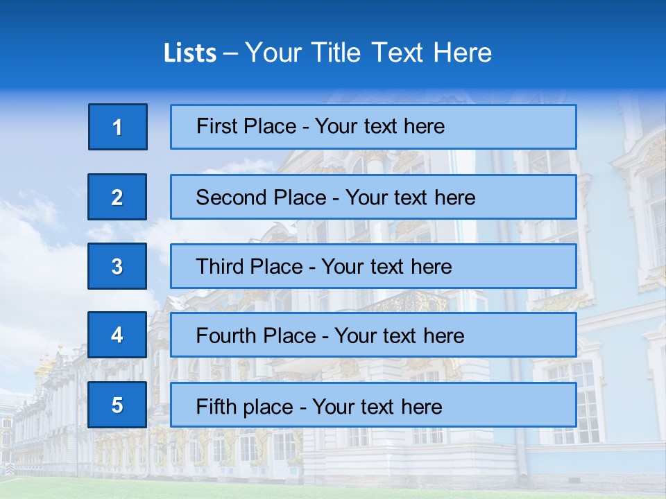 Blue Aristocratic Catherine PowerPoint Template