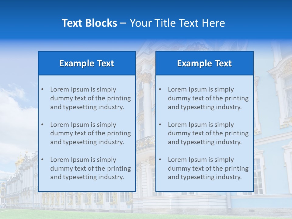 Blue Aristocratic Catherine PowerPoint Template