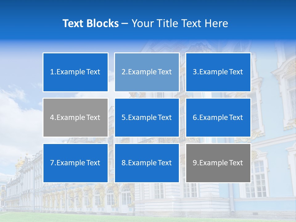 Blue Aristocratic Catherine PowerPoint Template