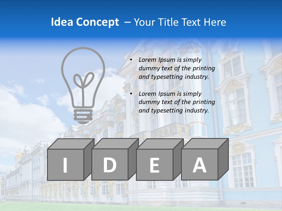 Blue Aristocratic Catherine PowerPoint Template