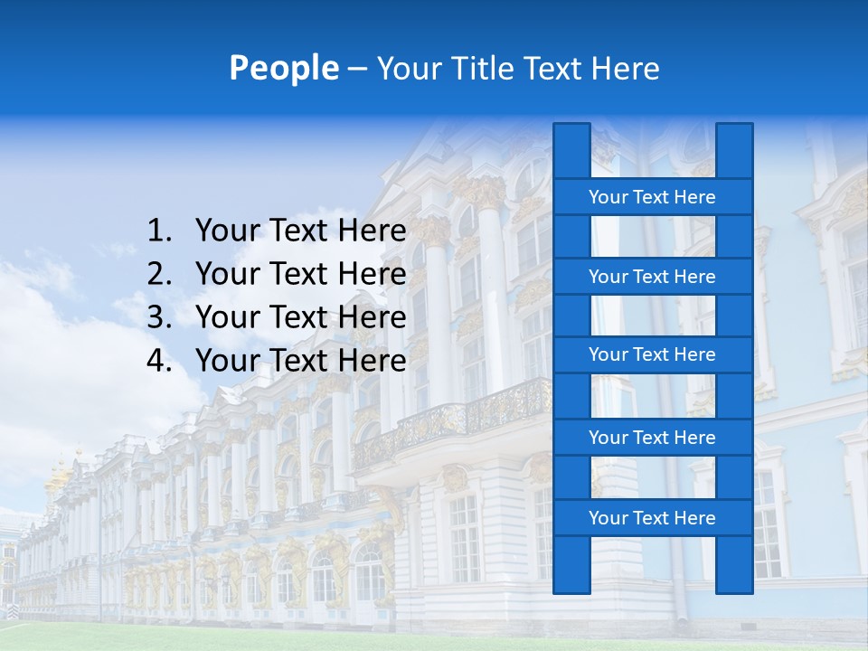 Blue Aristocratic Catherine PowerPoint Template