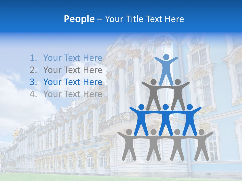 Blue Aristocratic Catherine PowerPoint Template