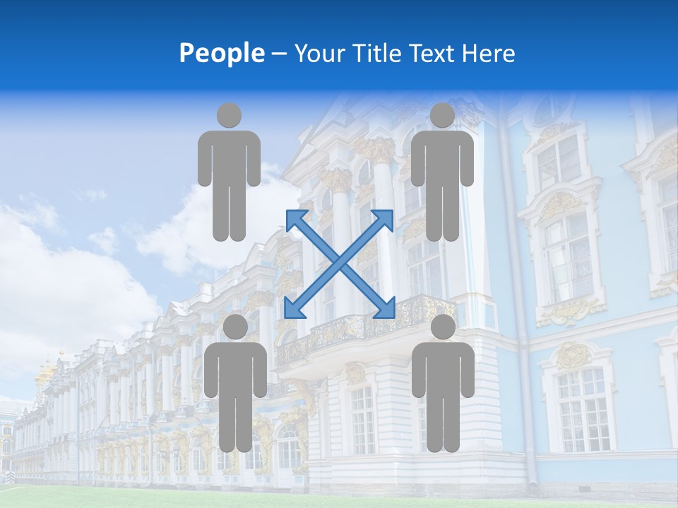 Blue Aristocratic Catherine PowerPoint Template