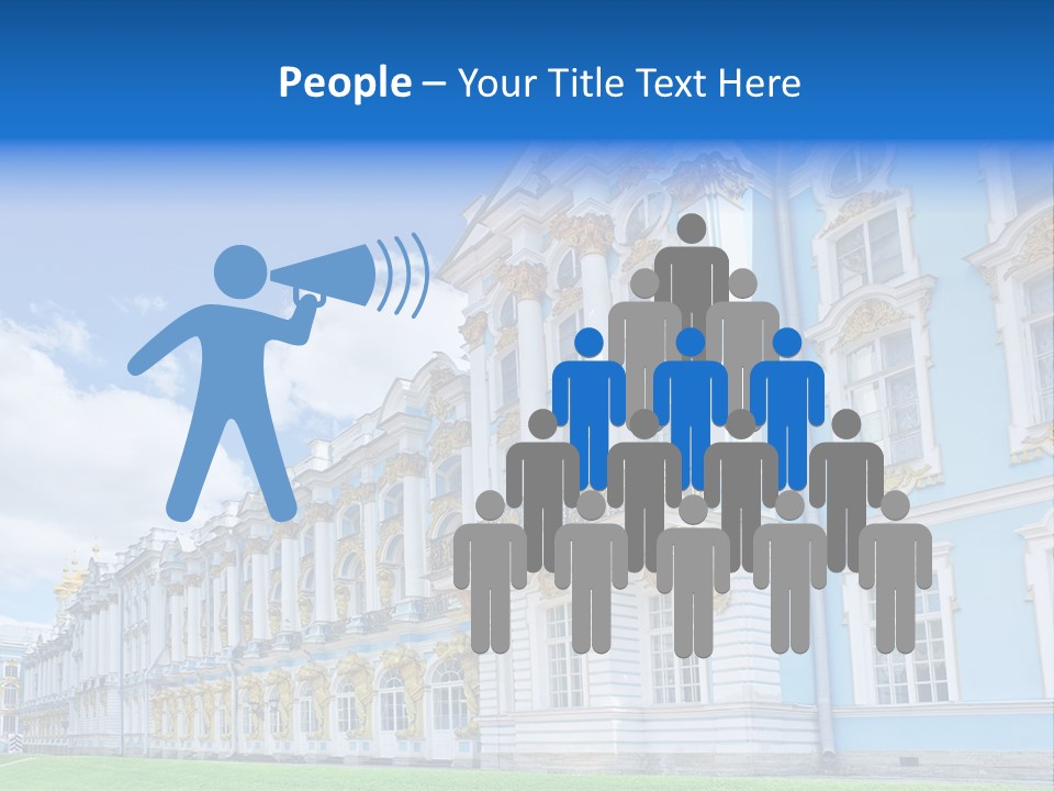 Blue Aristocratic Catherine PowerPoint Template