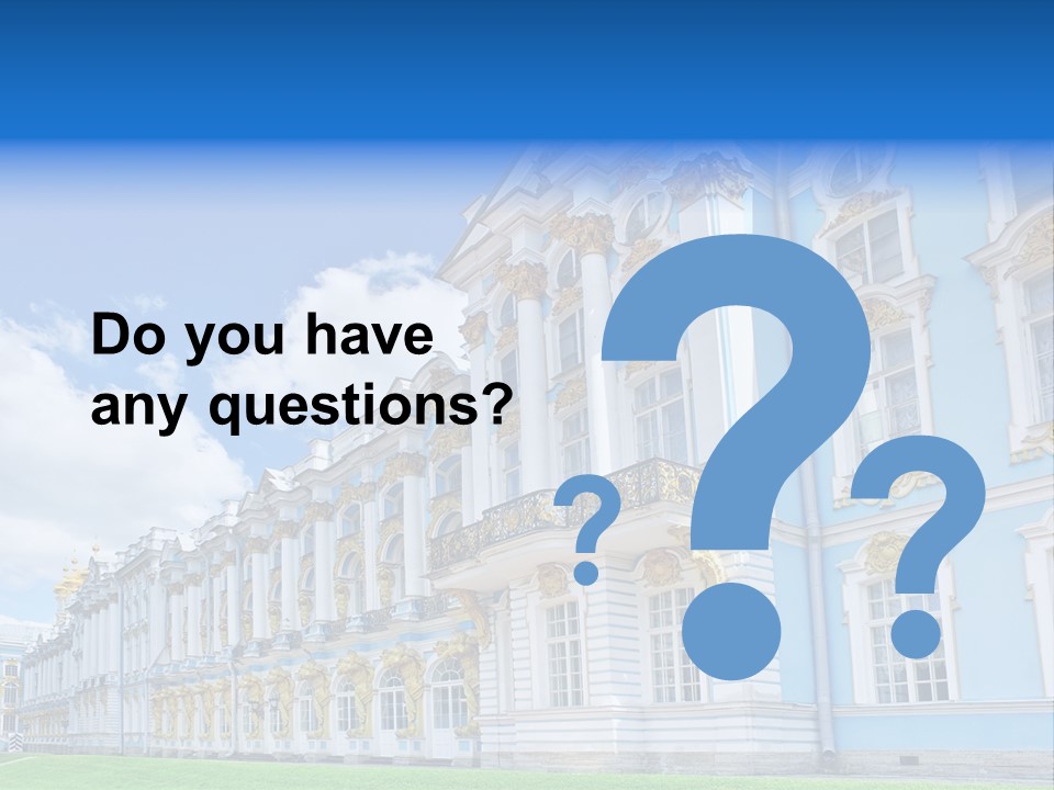 Blue Aristocratic Catherine PowerPoint Template