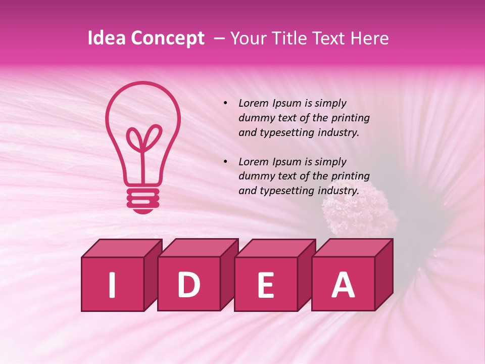 Regal Mallow Flower Nature PowerPoint Template