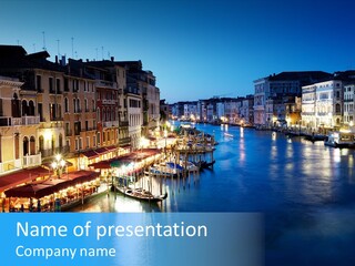 Light Cityscape Venetian PowerPoint Template