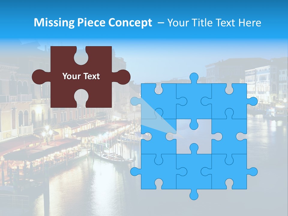 Light Cityscape Venetian PowerPoint Template