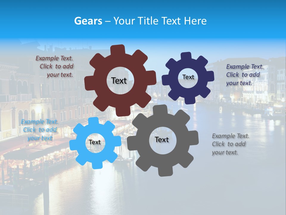 Light Cityscape Venetian PowerPoint Template