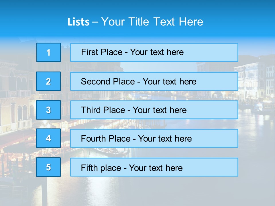 Light Cityscape Venetian PowerPoint Template