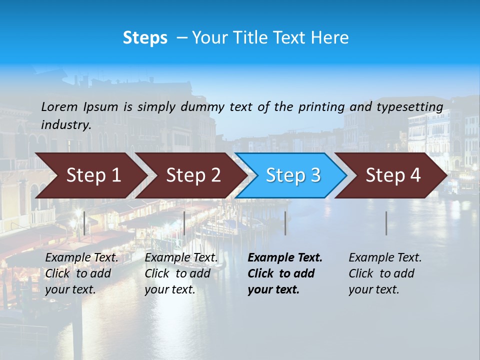 Light Cityscape Venetian PowerPoint Template