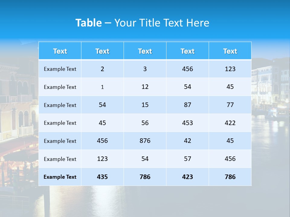 Light Cityscape Venetian PowerPoint Template