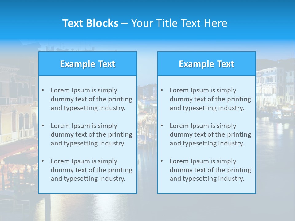 Light Cityscape Venetian PowerPoint Template