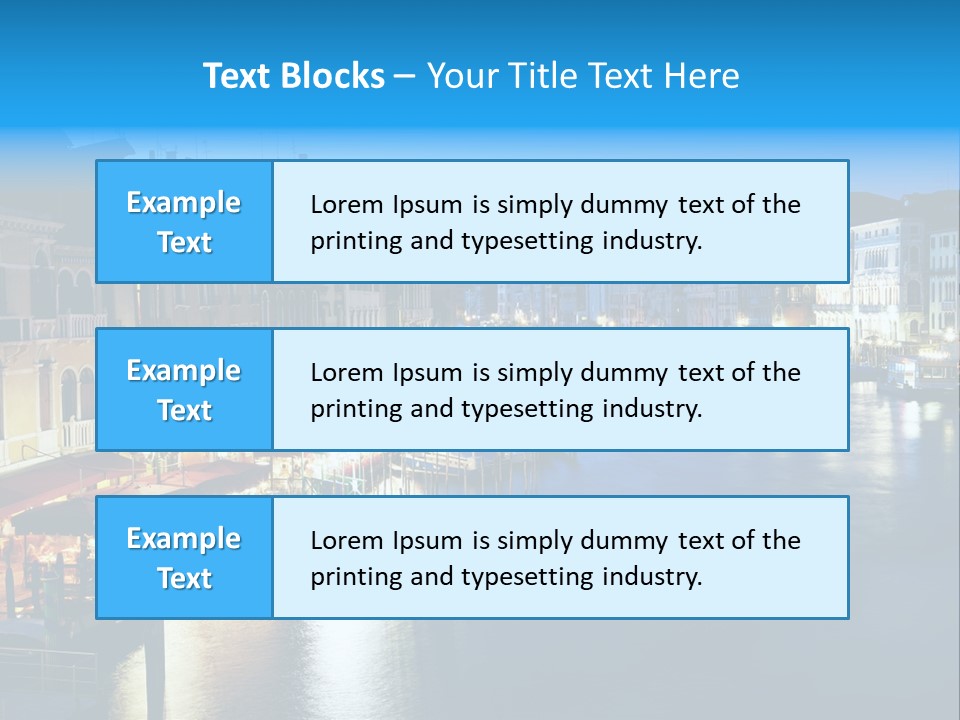 Light Cityscape Venetian PowerPoint Template
