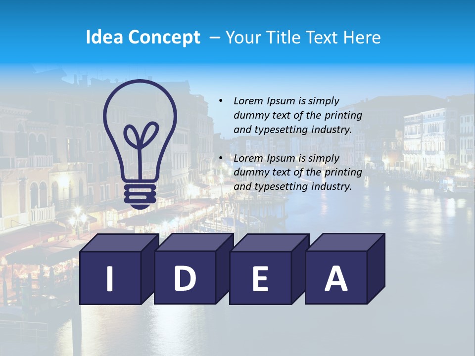 Light Cityscape Venetian PowerPoint Template