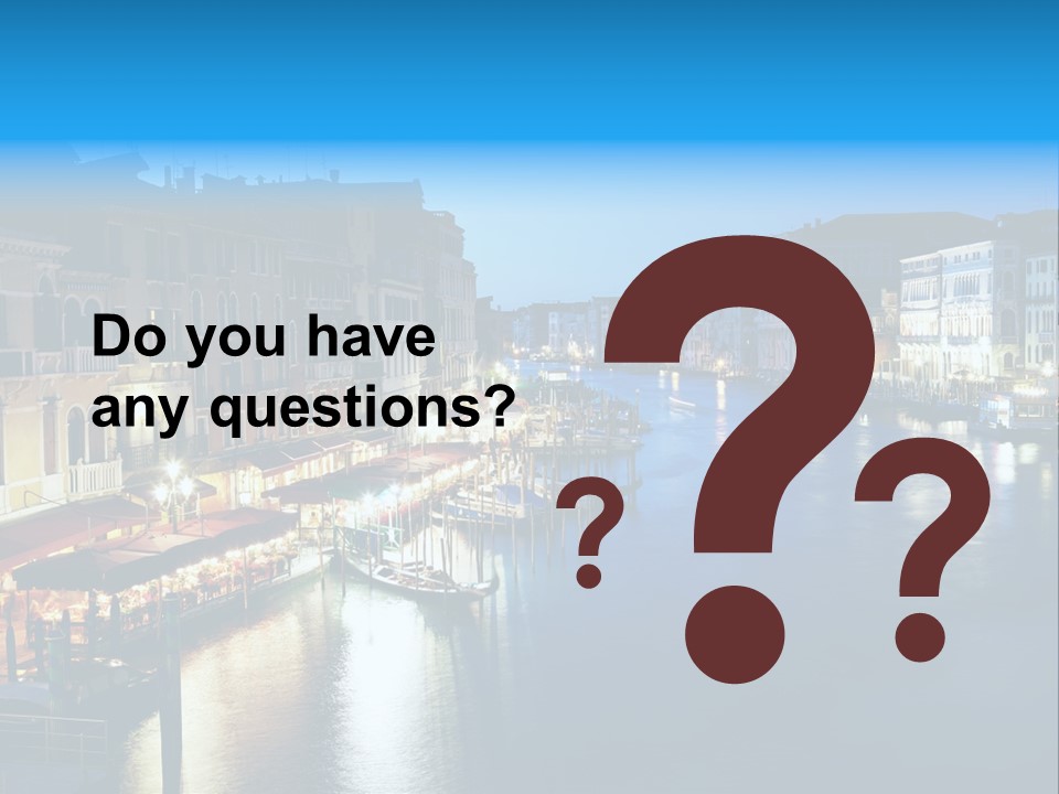 Light Cityscape Venetian PowerPoint Template