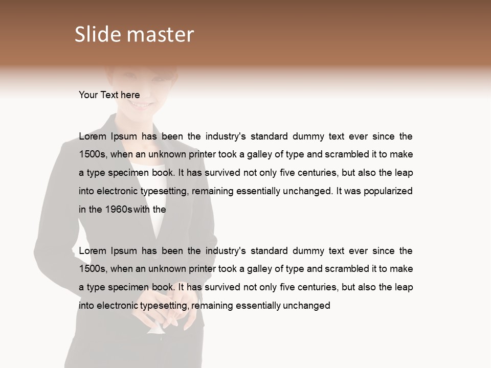 Attractive Suit Assistant PowerPoint Template