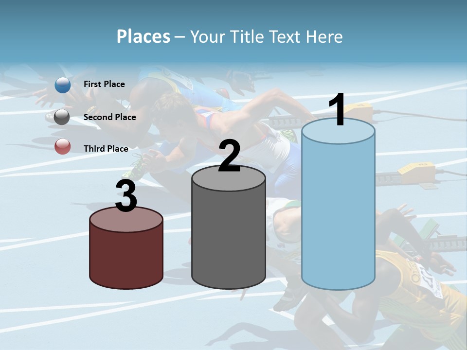 Blue Start Runner PowerPoint Template