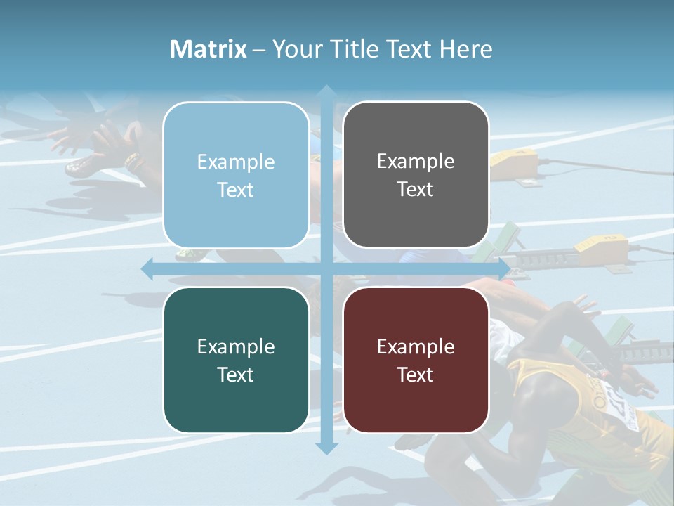 Blue Start Runner PowerPoint Template