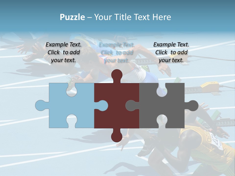 Blue Start Runner PowerPoint Template