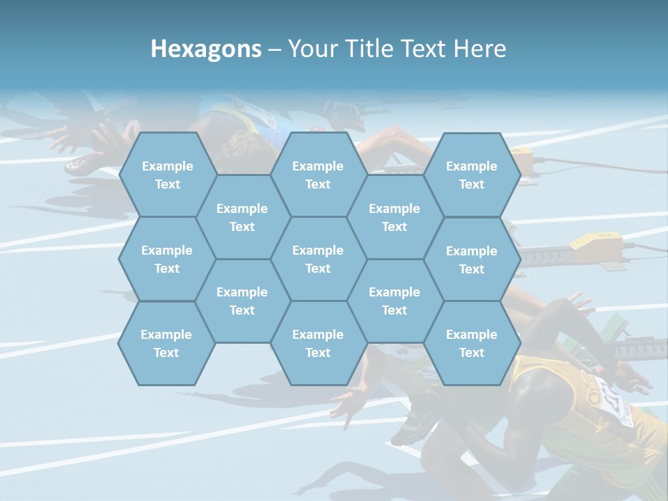 Blue Start Runner PowerPoint Template